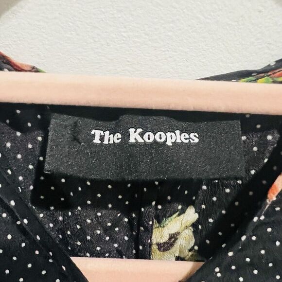 THE KOOPLES Womens 100% Silk Camellia Dots Tank Top Size Small S - Picture 11 of 12